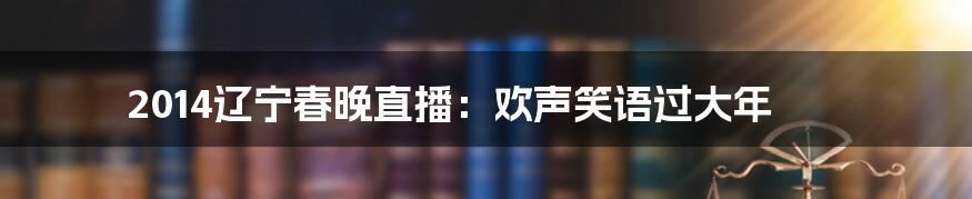 2014辽宁春晚直播：欢声笑语过大年