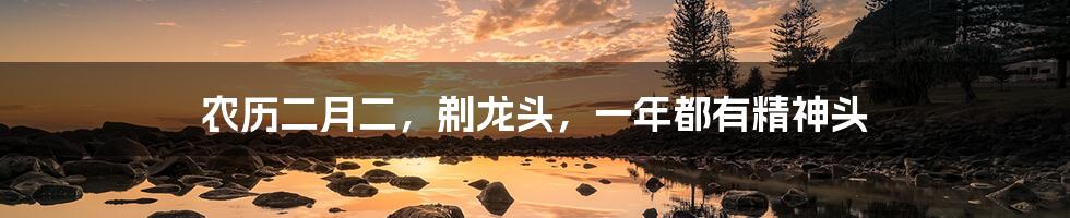 农历二月二,剃龙头,一年都有精神头