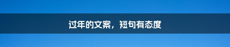 过年的文案,短句有态度