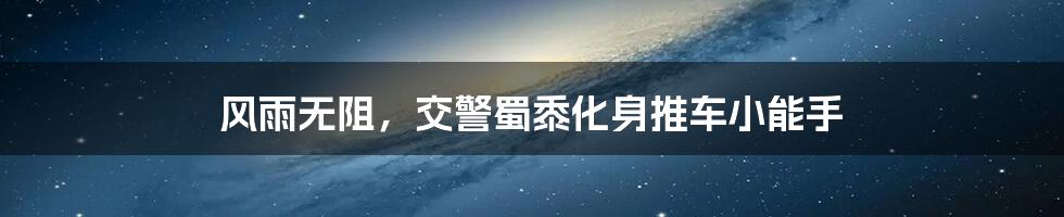 风雨无阻,交警蜀黍化身推车小能手