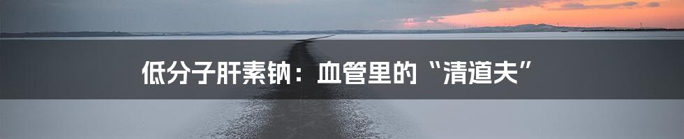 低分子肝素钠：血管里的“清道夫”