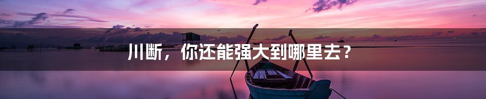川断,你还能强大到哪里去?