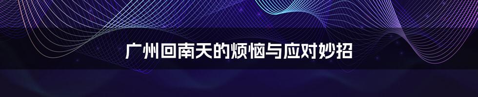 广州回南天的烦恼与应对妙招