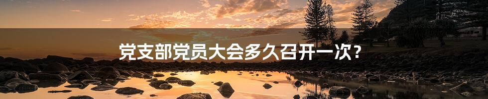 党支部党员大会多久召开一次?