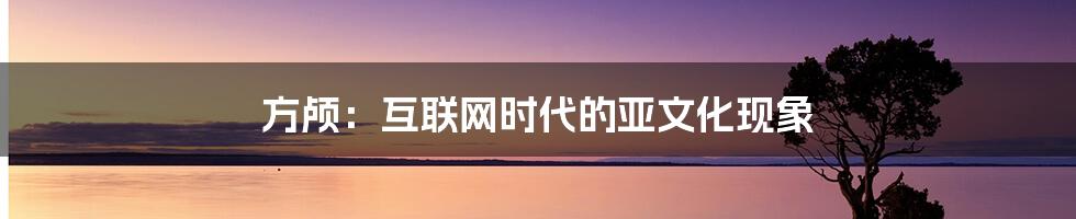 方颅：互联网时代的亚文化现象