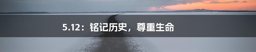5.12:铭记历史,尊重生命
