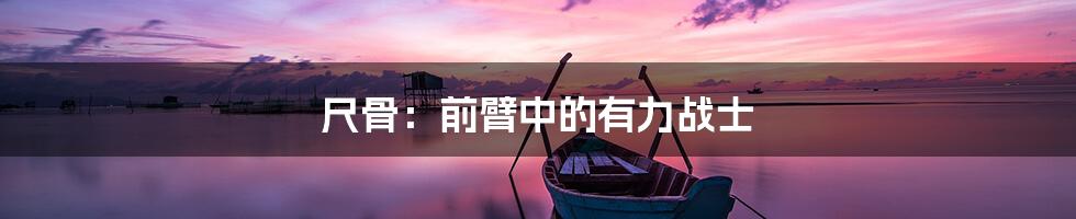尺骨:前臂中的有力战士