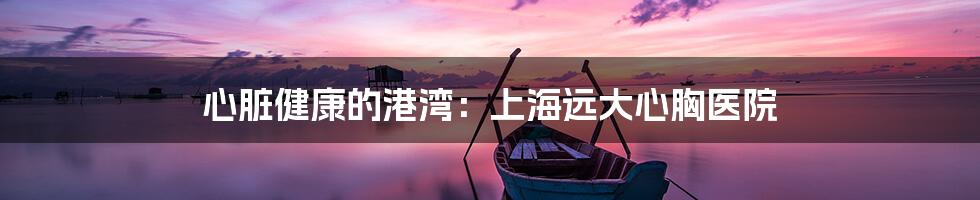 心脏健康的港湾:上海远大心胸医院