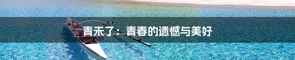 青未了:青春的遗憾与美好