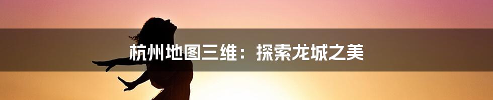 杭州地图三维：探索龙城之美