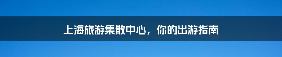 上海旅游集散中心,你的出游指南