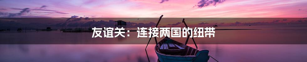 友谊关:连接两国的纽带