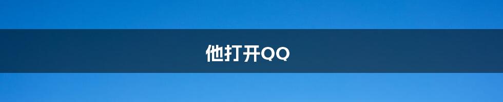 他打开QQ
