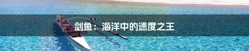 剑鱼：海洋中的速度之王