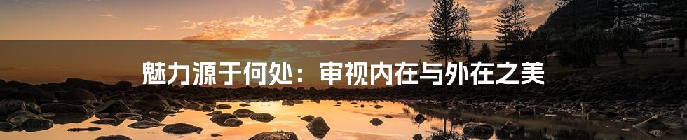 魅力源于何处：审视内在与外在之美