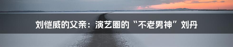 刘恺威的父亲:演艺圈的“不老男神”刘丹