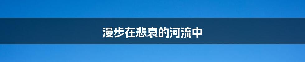 漫步在悲哀的河流中