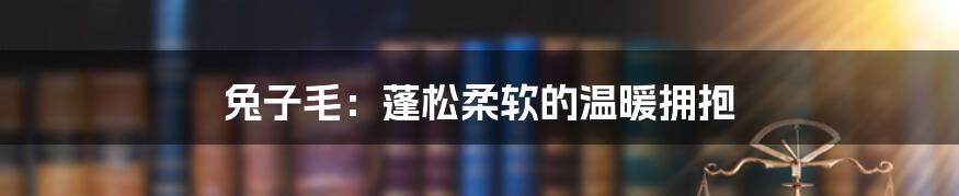 兔子毛：蓬松柔软的温暖拥抱