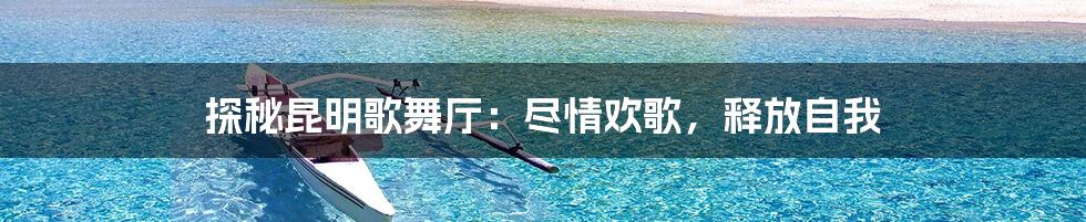 探秘昆明歌舞厅：尽情欢歌，释放自我