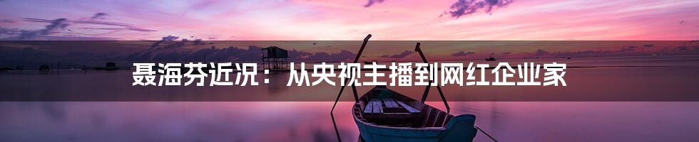聂海芬近况:从央视主播到网红企业家