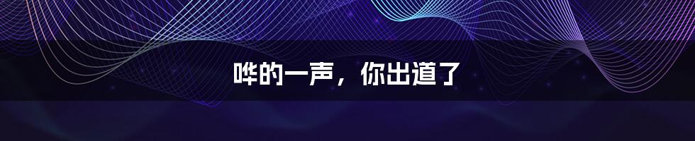 哗的一声,你出道了