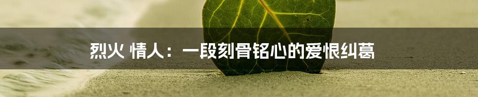 烈火 情人:一段刻骨铭心的爱恨纠葛