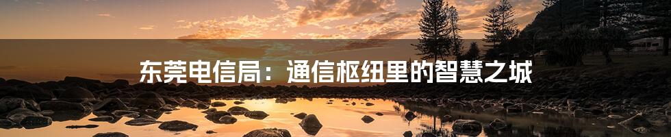 东莞电信局:通信枢纽里的智慧之城