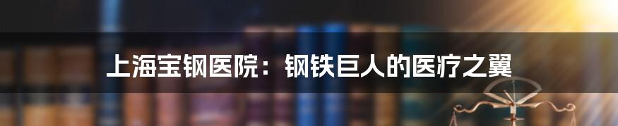 上海宝钢医院:钢铁巨人的医疗之翼