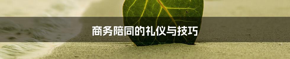 商务陪同的礼仪与技巧