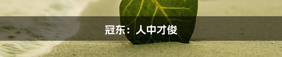 冠东:人中才俊