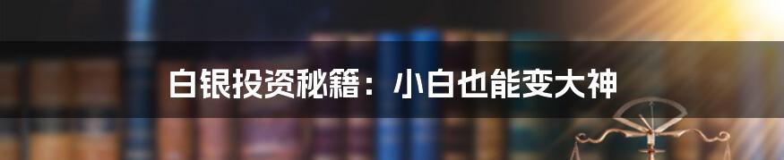 白银投资秘籍：小白也能变大神