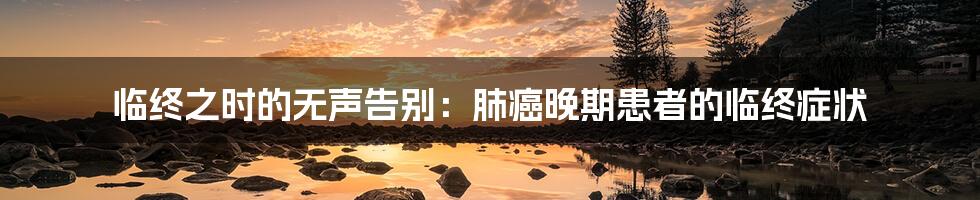 临终之时的无声告别:肺癌晚期患者的临终症状