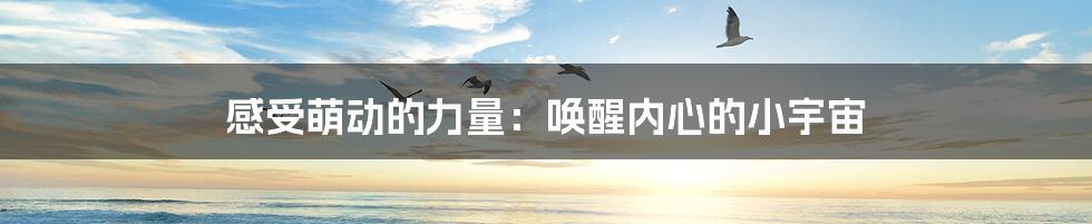 感受萌动的力量:唤醒内心的小宇宙
