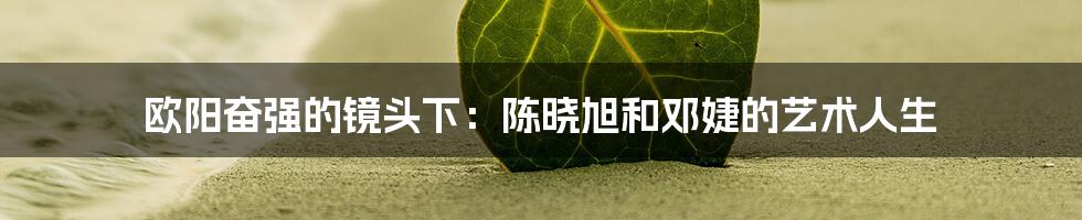 欧阳奋强的镜头下:陈晓旭和邓婕的艺术人生