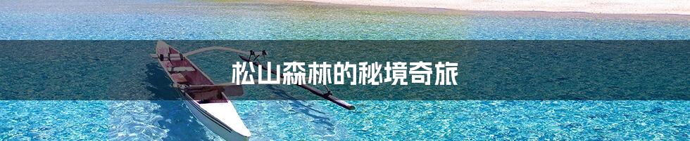 松山森林的秘境奇旅