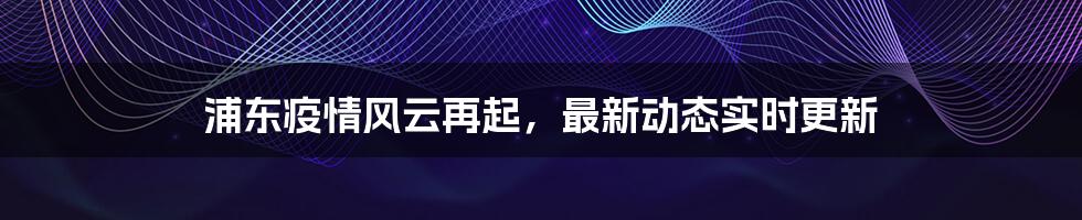 浦东疫情风云再起,最新动态实时更新