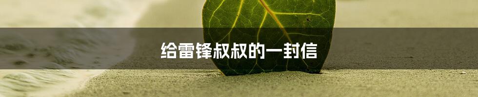 给雷锋叔叔的一封信