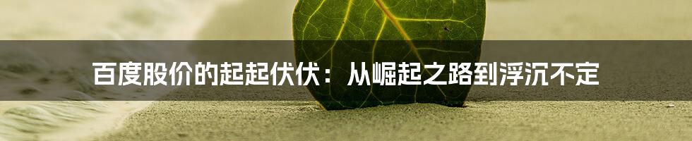 百度股价的起起伏伏:从崛起之路到浮沉不定