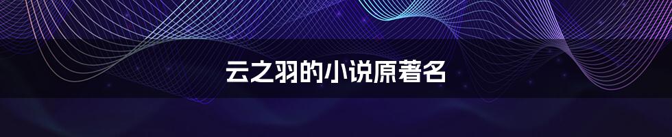 云之羽的小说原著名