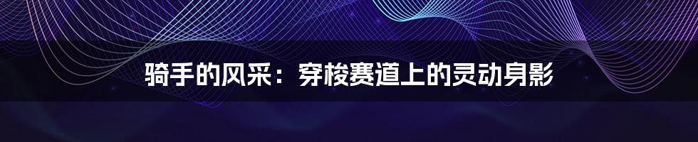 骑手的风采:穿梭赛道上的灵动身影