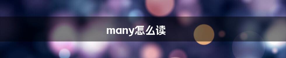 many怎么读