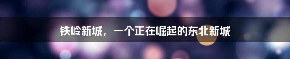 铁岭新城,一个正在崛起的东北新城