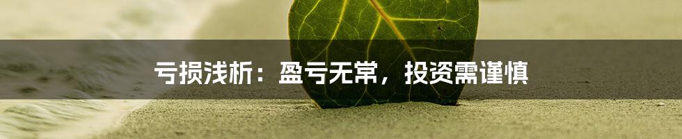 亏损浅析:盈亏无常,投资需谨慎