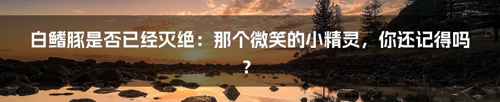 白鳍豚是否已经灭绝:那个微笑的小精灵,你还记得吗?
