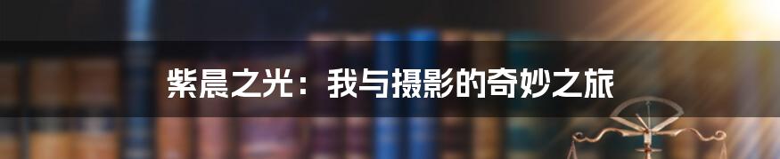 紫晨之光:我与摄影的奇妙之旅