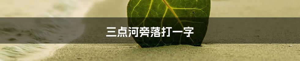 三点河旁落打一字