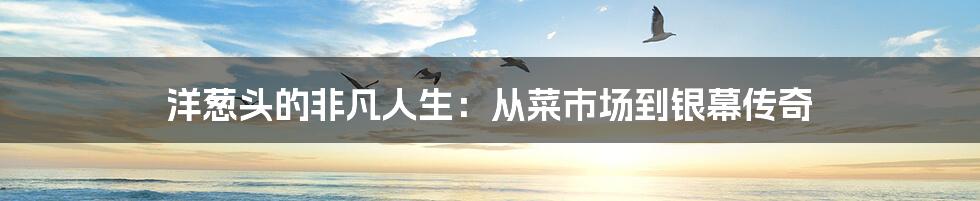 洋葱头的非凡人生：从菜市场到银幕传奇