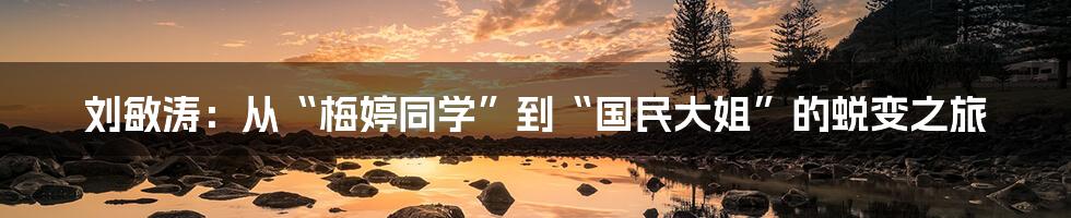 刘敏涛:从“梅婷同学”到“国民大姐”的蜕变之旅