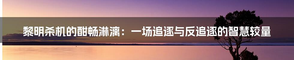 黎明杀机的酣畅淋漓：一场追逐与反追逐的智慧较量