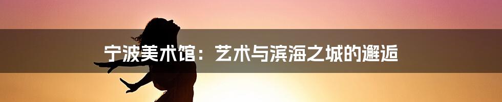 宁波美术馆:艺术与滨海之城的邂逅